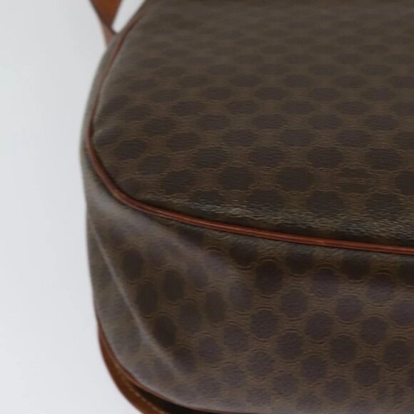 CELINE Macadam Canvas Shoulder Bag PVC Leather Brown Gold Auth bs25678 - Picture 13 of 16